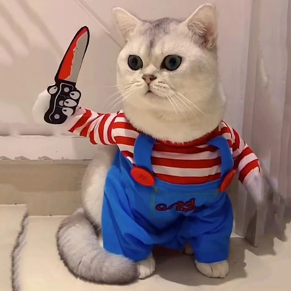 Funny Halloween Cat Costume Jumpsuit