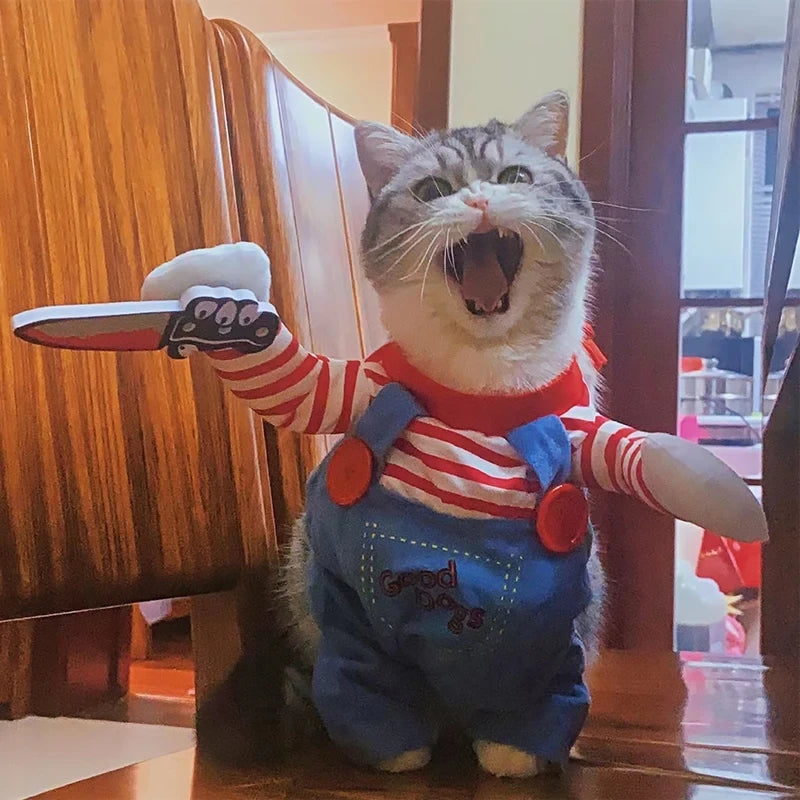 Funny Halloween Cat Costume Jumpsuit